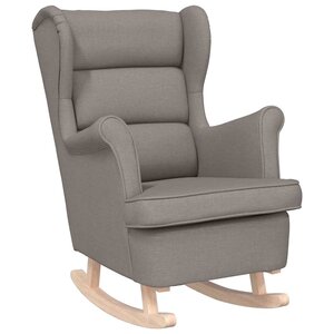 vidaXL Chaise à bascule taupe 74x90x102 cm tissu