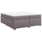vidaXL Sommier à lattes de lit avec matelas Gris 200x200 cm Similicuir