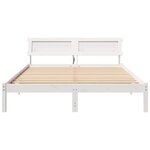 vidaXL Cadre de lit Blanc 150 x 200 cm Bois massif en pin