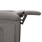 vidaXL Fauteuil électrique de massage Gris clair Tissu