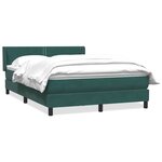 vidaXL Sommier à lattes de lit et matelas vert foncé 140x210cm velours