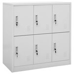 vidaXL Armoire à casiers Gris clair 90x45x92 5 cm Acier