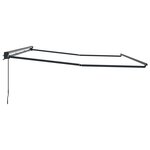 vidaXL Cadre de auvent manuel Réglable Anthracite 4 5 × 3 5 m Acier
