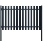 vidaXL Panneau de clôture Anthracite 174 5x75cm Acier enduit de poudre