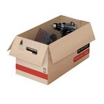 Pack and Move- Lot 25 Cartons Déménagement Premium - 60 X 25 X 25 Cm - Extrême Résistance 25 KG - Réutilisables - Double Épaisseur - Poignées Renforcées - 2 Adhésifs Offerts