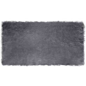 vidaXL Tapis en fausse Tafalla Anthracite 60 x 110 cm Polyester