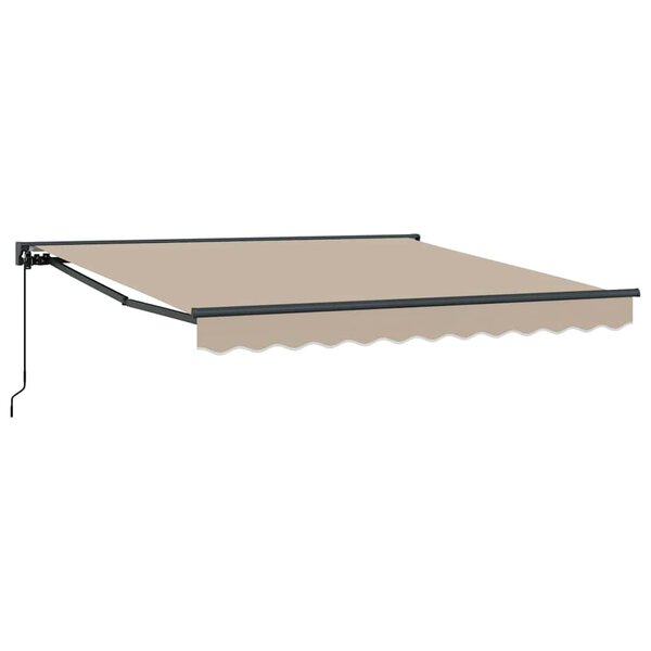 vidaXL Auvent Rétractable Beige 300 x 250 cm Polyester et métal