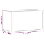vidaXL Coffre de rangement Blanc 84x42x46 cm Bois d'ingénierie