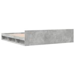 vidaXL Cadre de lit à tiroirs gris béton 180x200 cm bois d'ingénierie