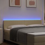 vidaXL Tête de lit LED avec tête de lit Vert gris 180 cm Polyester