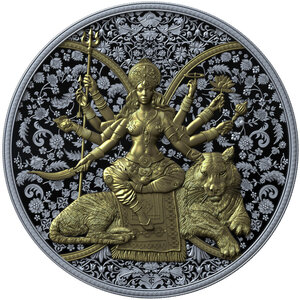 Pièce de monnaie en Argent 2000 Francs g 31.1 (1 oz) Millésime 2026 Hindu Religion DURGA (PRÉCOMMANDE)