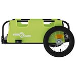 vidaXL Remorque de vélo vert tissu oxford et fer