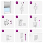 vidaXL Store plissé crème 85x150 cm largeur du tissu 84 4 cm polyester