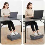 vidaXL Coussin de repose-pieds Uni Gris 44 x 29 x 17 cm