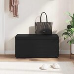 vidaXL Tabouret Noir Cuir Synthétique et Bois Composite