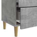 vidaXL Cabinet de chevet avec tiroir Gris béton 62 x 34 5 x 48 cm