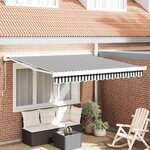 vidaXL Auvent rétractable anthracite/blanc 3x2 5 m tissu et aluminium