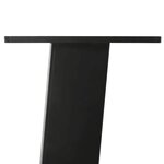 vidaXL Pieds de table basse 4 pièces Noir 42 cm Acier
