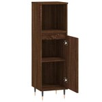 vidaXL Armoire de bain chêne marron 30x30x100 cm bois d'ingénierie