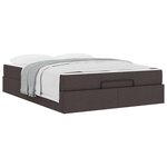 vidaXL Cadre de lit avec matelas avec matelas 2 Pièces Tan tissu