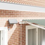 vidaXL Auvent Rétractable with 350 x 250 cm Vert et blanc