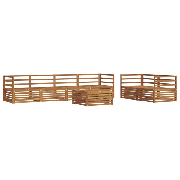 vidaXL Ensemble de canapés d'extérieur 7 pc Naturel