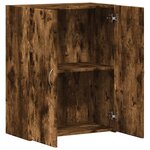 vidaXL Armoire de classement chêne fumé bois d'ingénierie