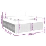 vidaXL Sommier à lattes de lit avec matelas Gris clair 180x200cm Tissu