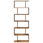 vidaXL Étagère séparatrice de pièce à 6 niveaux vieux bois 70x24x193cm