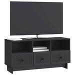 vidaXL Meuble TV avec tiroir Noir 102 x 34 5 x 50 cm Bois d'ingénierie