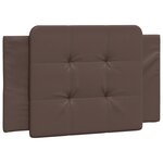 vidaXL Coussin de tête de lit marron 90 cm similicuir