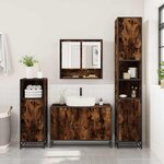 vidaXL Ensemble de meubles de salle de bain 2 Pièces Chêne fumé
