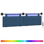 vidaXL Tête de lit suspendue Bleu Tissu