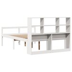 vidaXL Lit bibliothèque sans matelas blanc 160x200 cm bois pin massif