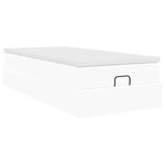 VidaXL Cadre de lit ottoman avec matelas blanc 80x200 cm similicuir