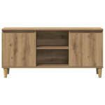 vidaXL Meuble TV chêne artisanal 102x35x50 cm bois d'ingénierie