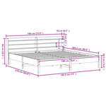 vidaXL Cadre de lit sans matelas 180x200 cm bois massif de pin