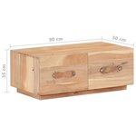 vidaXL Table basse 90x50x35 cm Bois de récupération massif