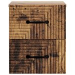 vidaXL Cabinet de chevet mural 2 pièces Bois ancien 34 5 x 33 x 40 cm