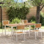 Ensemble jardin vidaXL 5 pièces en teck massif