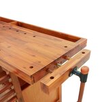 vidaXL Établi avec tiroirs et étaux 192x62x83 cm Bois massif d'acacia