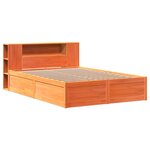 vidaXL Cadre de lit sans matelas cire marron 160x200cm bois pin massif