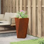 vidaXL Jardinière Rouillé 40 x 40 x 75 cm