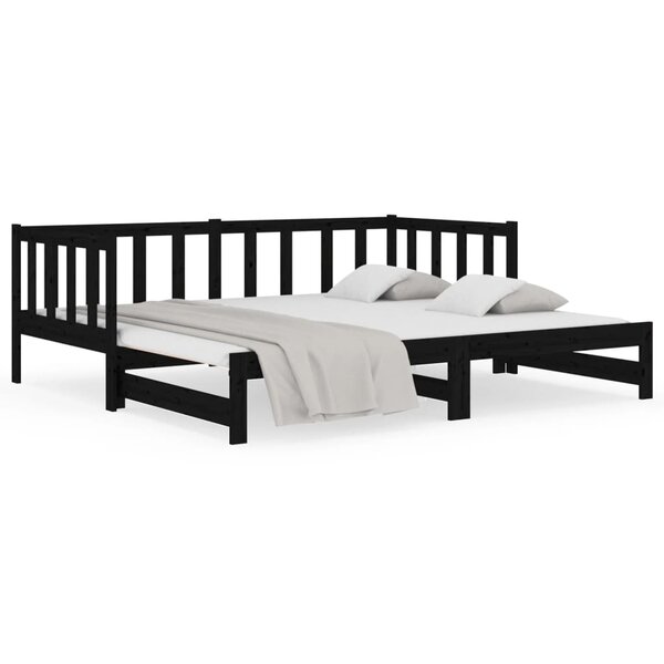 vidaXL Lit coulissant 2x(90x190) cm Bois de pin massif