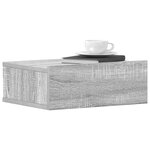 vidaXL Table de chevet flottante Sonoma gris 40x30x15 cm