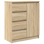 vidaXL Buffet avec tiroirs chêne sonoma 71x35x84 cm bois d'ingénierie