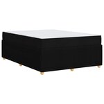 vidaXL Cadre de lit avec matelas avec matelas Noir 140 x 200 cm tissu