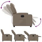 vidaXL Fauteuil inclinable électrique Cappuccino Similicuir