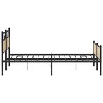 vidaXL Cadre de lit en métal sans matelas chêne sonoma 193x203 cm