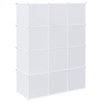 vidaXL Cubes de rangement 12 Pièces avec tiges de suspension PP